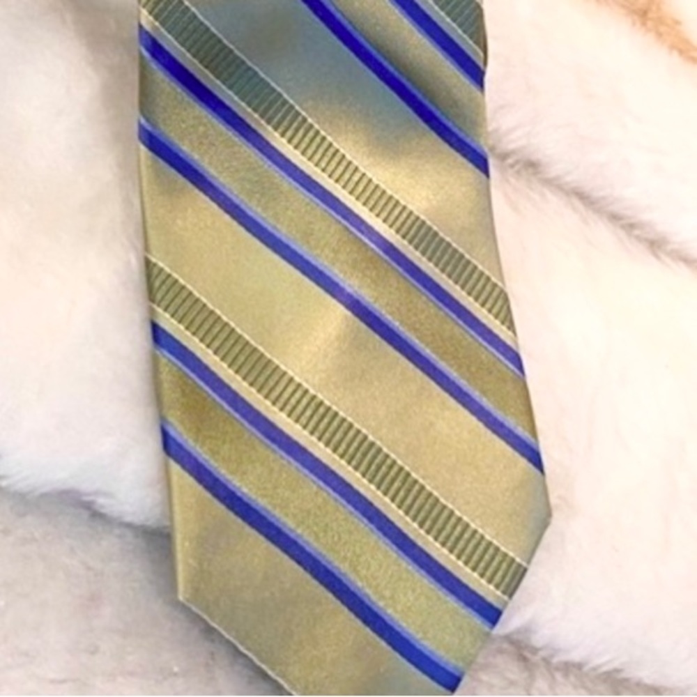Michael Kors Very Classy Men’s Neck Tie  Light Green & Blue
